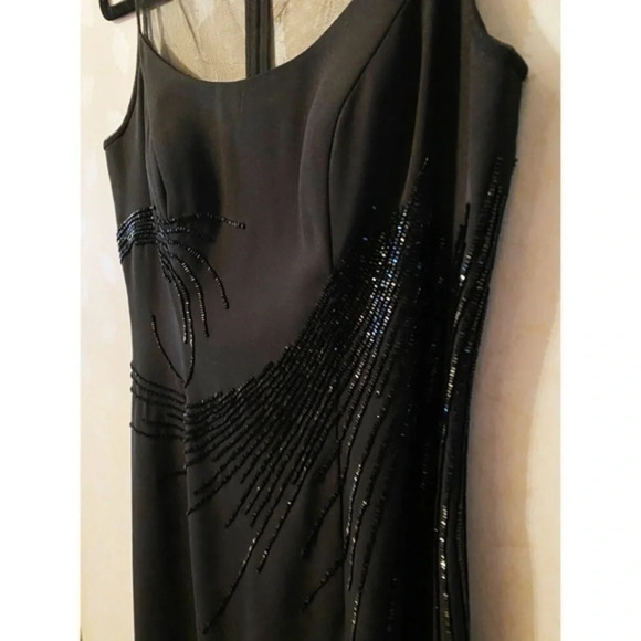 Night Studio • Black Beaded Cocktail Dress - Picture 3 of 6